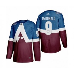 Colorado Avalanche #9 Lanny McDonald Authentic Burgundy Blue 2020 Stadium Series Hockey Jersey