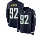 Los Angeles Chargers #92 Brandon Mebane Limited Navy Blue Therma Long Sleeve NFL Jersey