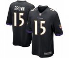 Baltimore Ravens #15 Marquise Brown Game Black Alternate Football Jersey