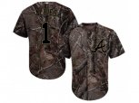 Atlanta Braves #1 Ozzie Albies Camo Realtree Collection Cool Base Stitched MLB Jersey