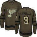 St. Louis Blues #9 Scottie Upshall Premier Green Salute to Service NHL Jersey