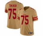 San Francisco 49ers #75 Laken Tomlinson Limited Gold Inverted Legend Football Jersey