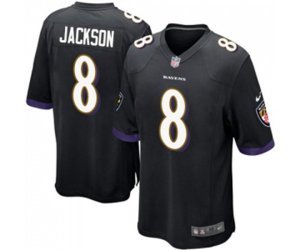 Baltimore Ravens #8 Lamar Jackson Game Black Alternate Football Jersey