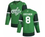 Washington Capitals #8 Alex Ovechkin 2020 St. Patrick's Day Stitched Hockey Jersey Green