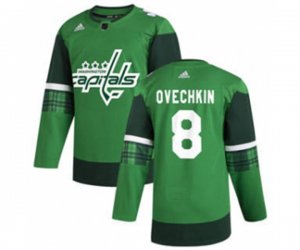 Washington Capitals #8 Alex Ovechkin 2020 St. Patrick\'s Day Stitched Hockey Jersey Green