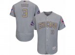 Chicago Cubs #3 David Ross Gray 2017 Gold Champion Flexbase Authentic Collection MLB Jersey