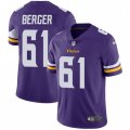 Minnesota Vikings #61 Joe Berger Purple Team Color Vapor Untouchable Limited Player NFL Jersey