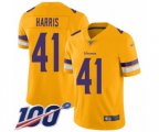 Minnesota Vikings #41 Anthony Harris Limited Gold Inverted Legend 100th Season Football Jersey