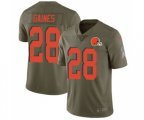 Cleveland Browns #28 E.J. Gaines Limited Olive 2017 Salute to Service Football Jersey