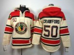Chicago Blackhawks #50 Corey Crawford Gream Sawyer Hooded Sweatshirt Stitched NHL Jersey