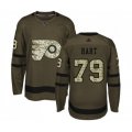 Philadelphia Flyers #79 Carter Hart Authentic Green Salute to Service Hockey Jersey