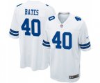 Dallas Cowboys #40 Bill Bates Game White Football Jersey