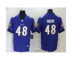 Baltimore Ravens #48 Patrick Queen Purple Team Color Vapor Untouchable Limited Player Football Jersey