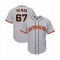 San Francisco Giants #67 Sam Selman Authentic Grey Road Cool Base Baseball Player Jersey