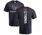 Houston Texans #83 Jordan Thomas Navy Blue Backer T-Shirt