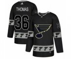Adidas St. Louis Blues #36 Robert Thomas Authentic Black Team Logo Fashion NHL Jersey