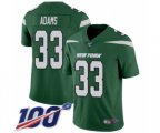 New York Jets #33 Jamal Adams Green Team Color Vapor Untouchable Limited Player 100th Season NFL Jersey