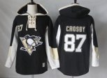 Pittsburgh Penguins #87 Sidney Crosby Black Pullover Hoodie Stitched NHL Jersey