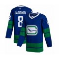 Vancouver Canucks #8 Igor Larionov Authentic Royal Blue Alternate Hockey Jersey