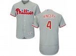 Philadelphia Phillies #4 Scott Kingery Grey Flexbase Authentic Collection Stitched MLB Jersey