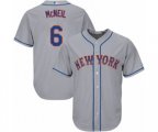New York Mets #6 Jeff McNeil Replica Grey Road Cool Base Baseball Jersey