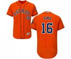 Houston Astros #16 Aledmys Diaz Orange Alternate Flex Base Authentic Collection Baseball Jersey