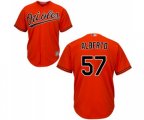 Baltimore Orioles #57 Hanser Alberto Replica Orange Alternate Cool Base Baseball Jersey