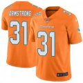 Miami Dolphins #31 Cornell Armstrong Orange Stitched NFL Limited Rush Jersey