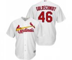 St. Louis Cardinals #46 Paul Goldschmidt Replica White Home Cool Base Baseball Jersey