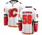 Calgary Flames #58 Oliver Kylington Fanatics Branded White Away Breakaway Hockey Jersey