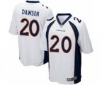Denver Broncos #20 Duke Dawson Game White Football Jersey