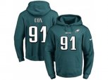 Philadelphia Eagles #91 Fletcher Cox Midnight Green Name & Number Pullover NFL Hoodie