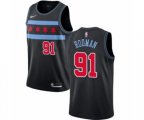 Nike Chicago Bulls #91 Dennis Rodman Swingman Black NBA Jersey - City Edition