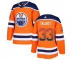 Edmonton Oilers #33 Cam Talbot Authentic Orange Drift Fashion NHL Jersey