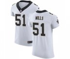 New Orleans Saints #51 Sam Mills White Vapor Untouchable Elite Player Football Jersey