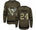 Adidas Pittsburgh Penguins #24 Jarred Tinordi Authentic Green Salute to Service NHL Jersey