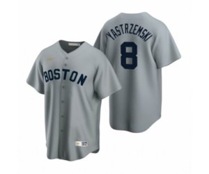 Boston Red Sox Carl Yastrzemski Nike Gray Cooperstown Collection Road Jersey