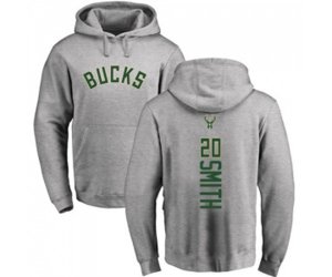Milwaukee Bucks #20 Jason Smith Ash Backer Pullover Hoodie