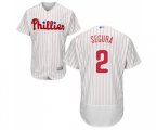 Philadelphia Phillies #2 Jean Segura White Home Flex Base Authentic Collection Baseball Jersey