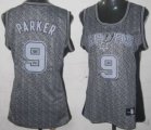 Women's San Antonio Spurs #9 Tony Parker Swingman Grey Static Fashion Basketball Jersey