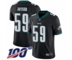 Philadelphia Eagles #59 Seth Joyner Black Alternate Vapor Untouchable Limited Player 100th Season Football Jersey