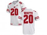 2016 Men's UA Wisconsin Badgers James White #20 College Football Jersey - White