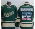 Minnesota Wild #22 Nino Niederreiter Green USA Flag Fashion Stitched Hockey Jersey