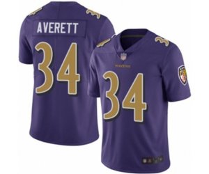 Baltimore Ravens #34 Anthony Averett Limited Purple Rush Vapor Untouchable Football Jersey