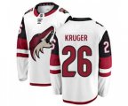 Arizona Coyotes #26 Marcus Kruger Authentic White Away Fanatics Branded Breakaway Hockey Jersey