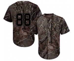 Kansas City Royals #88 Michael Saunders Authentic Camo Realtree Collection Flex Base Baseball Jersey