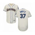 Seattle Mariners #37 Zac Grotz Cream Alternate Flex Base Authentic Collection Baseball Player Jersey