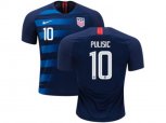 USA #10 Pulisic Away Soccer Country Jersey