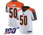 Cincinnati Bengals #50 Jordan Evans White Vapor Untouchable Limited Player 100th Season Football Jersey