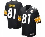 Pittsburgh Steelers #81 Zach Gentry Game Black Team Color Football Jersey
